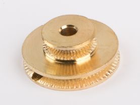 01637 Grooved Twin Pulley  25mm Brass